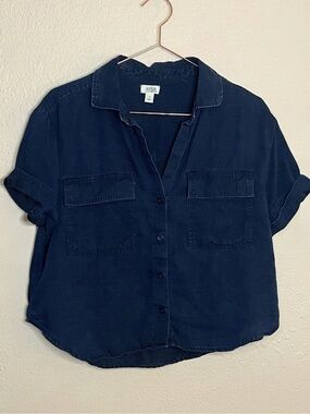 a.n.a. Lyocell Denim Utility Shirt Small